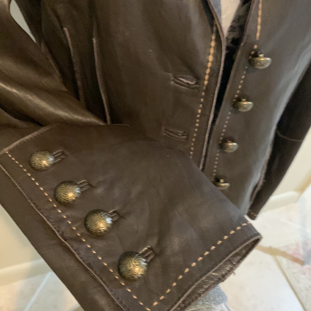 Inc Brown Leather Jacket - image 3